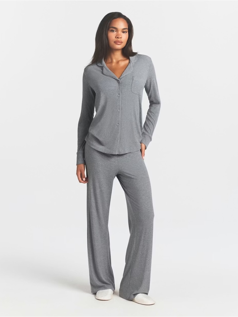 Skims Soft Lounge Sleep Set Medium Heather Gray